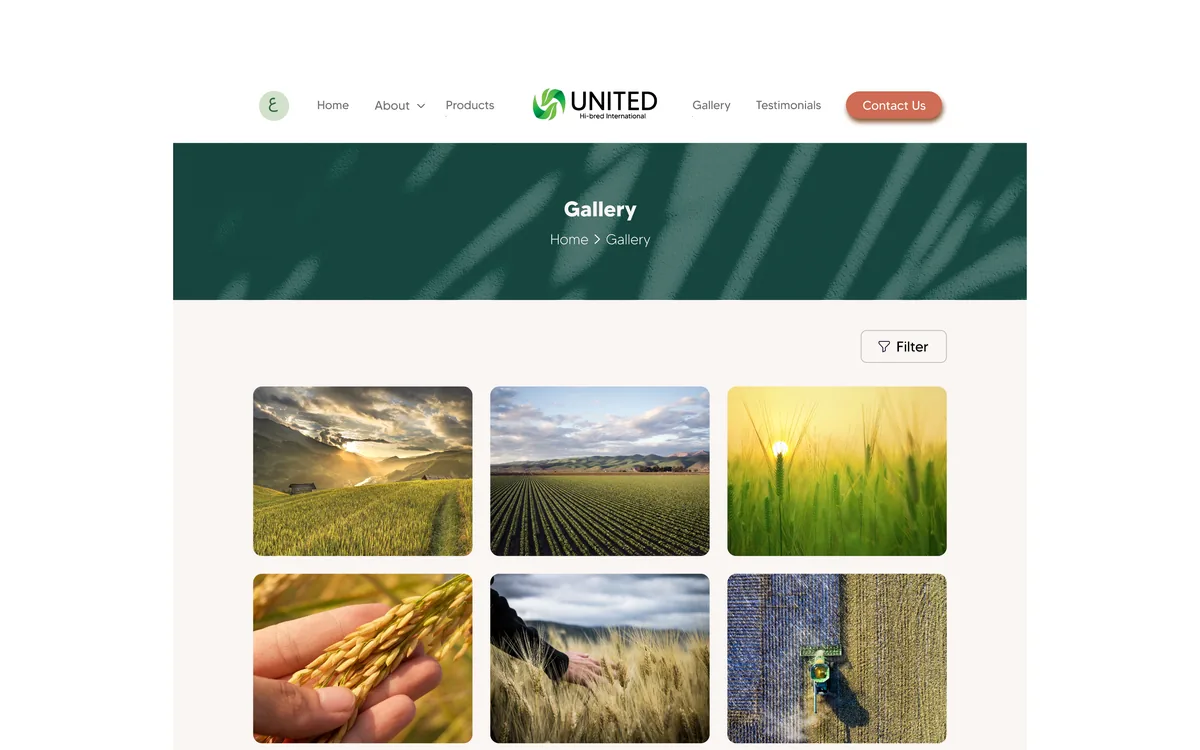 United Hi-bred gallery page: photographs from the fields